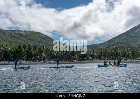 Pintuyan views and sunset Stock Photo