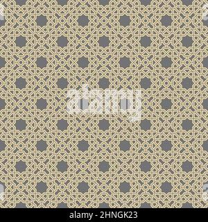 Seamless golden ornament in arabian style. Geometric abstract background. Pattern for wallpapers and backgrounds Stock Photo