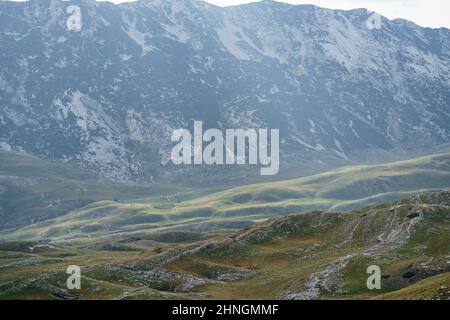 Mountain valley of the Sedlo Pass in the Durmitor National Park Stock Photo