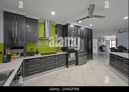 modern luxury kitchen in a house in north Mackay, queensland, australia Stock Photo