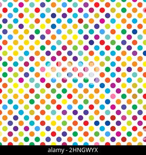 Colorful random, diffuse circles, dots pattern. Scattered speckles, polka dots - stock vector illustration, clip-art graphics Stock Vector