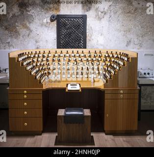 Old fragrance creation laboratory in the basement Stock Photo