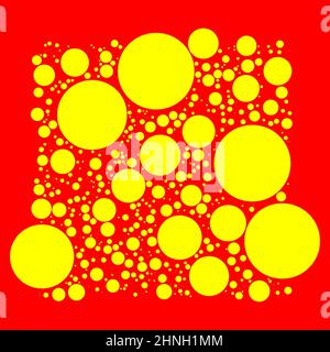 Popart dutone, red-yellow vector texture, patttern - stock vector illustration, clip-art graphics Stock Vector