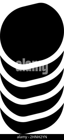 Datacenter, HDD, hard disk drive webhosting icon, symbol. Archive, recovery, mainframe tech, technology icon. Database, databank illustration - stock Stock Vector