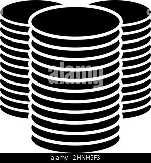 Datacenter, HDD, hard disk drive webhosting icon, symbol. Archive, recovery, mainframe tech, technology icon. Database, databank illustration - stock Stock Vector