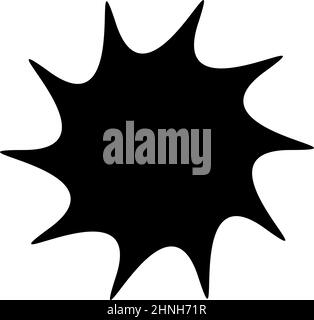 Black radial starburst, sunburst-like element, design shape vector - stock vector illustration, clip-art graphics Stock Vector
