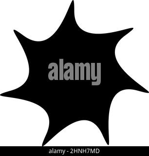 Black radial starburst, sunburst-like element, design shape vector - stock vector illustration, clip-art graphics Stock Vector