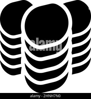 Datacenter, HDD, hard disk drive webhosting icon, symbol. Archive, recovery, mainframe tech, technology icon. Database, databank illustration - stock Stock Vector