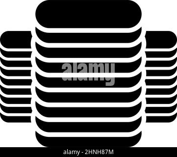 Datacenter, HDD, hard disk drive webhosting icon, symbol. Archive, recovery, mainframe tech, technology icon. Database, databank illustration - stock Stock Vector