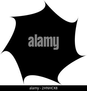 Black radial starburst, sunburst-like element, design shape vector - stock vector illustration, clip-art graphics Stock Vector