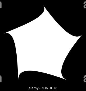 Black radial starburst, sunburst-like element, design shape vector - stock vector illustration, clip-art graphics Stock Vector