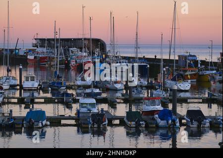 Harbour at Bridlington seaside resort  in the East Riding of Yorkshire. Stock Photo