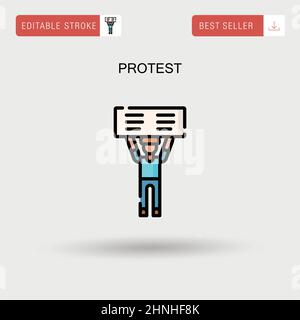 Protest Simple vector icon. Stock Vector