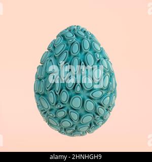 3D rendering of an egg-inspired geometric shape Stock Photo