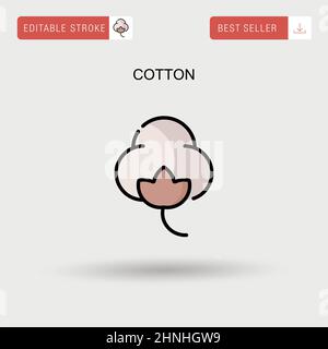 Cotton Simple vector icon. Stock Vector