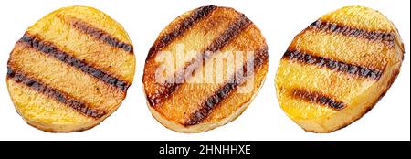 Grilled potato isolated on white background Stock Photo