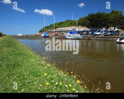 Summer on the Bude canal, Cornwall. Stock Photo
