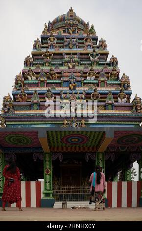 Kailashahar, India - January 23 2022: The new Tirupati Balaji Temple at North Tripura, India Stock Photo