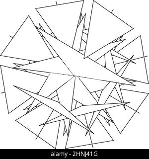 Geometric abstract icon, symbol motif - stock vector illustration, clip-art graphics Stock Vector