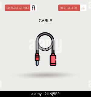 Cable Simple vector icon. Stock Vector