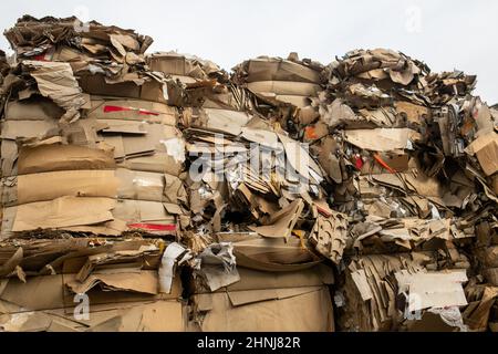 Pile of multi-colored paper of different density. Stock Photo