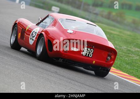 Scarperia, Mugello 5 march 2008: unknown driving Ferrari 250 GTO year 1960 during practice at Mugello Circuit. Italy Stock Photo