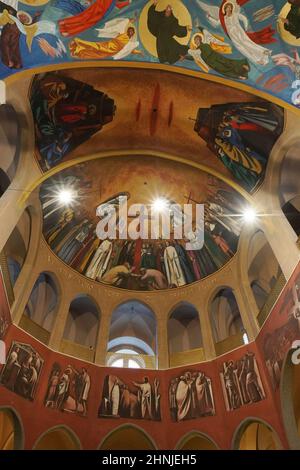 Basilica Santa Rita da Cascia church, Interior, Cascia, Umbria, Italy, Europe Stock Photo