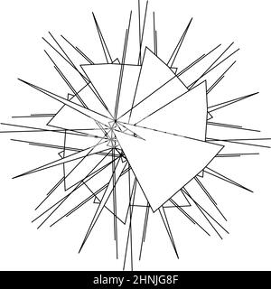 Geometric abstract icon, symbol motif - stock vector illustration, clip-art graphics Stock Vector