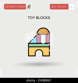 Toy blocks Simple vector icon. Stock Vector