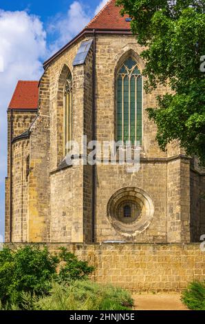 Quedlinburg, Saxony-Anhalt, Germany: Choir side of the Collegiate Church of St. Servatius or St. Servatii, also known as Quedlinburg Cathedral. Stock Photo