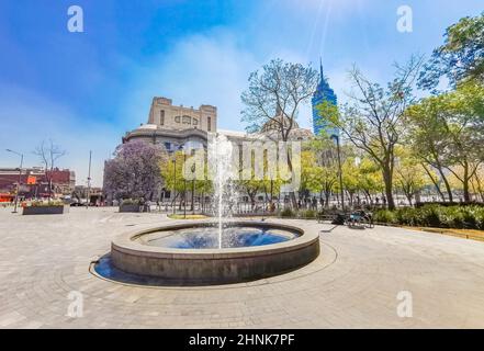 Palace of fine arts Torre Latinoamericana skyscraper Mexico City. Stock Photo