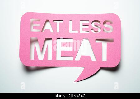 Eat Less Meat. Diet Restriction And Avoidance Stock Photo