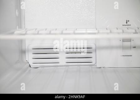 Empty Refridgerator Stock Photo