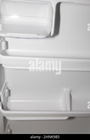 Empty Refridgerator Stock Photo