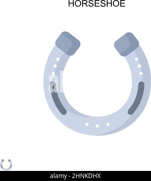 Horseshoe Simple vector icon. Illustration symbol design template for web mobile UI element. Stock Vector