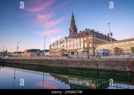 Cityscape of downtown Copenhagen city skyline in Denmark Stock Photo