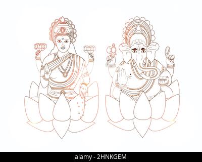 Ganesh laxmi Cut Out Stock Images & Pictures - Alamy