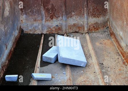 Detailed close up view on metal and steel surfaces. Stock Photo