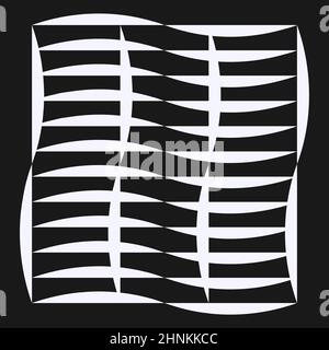 Irregular grid, mesh with random lines. Squares lattice, grating, trellis and plexus pattern - stock vector illustration, clip-art graphics Stock Vector
