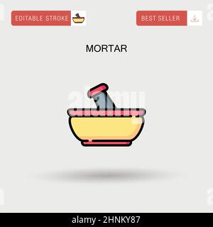 Mortar Simple vector icon. Stock Vector