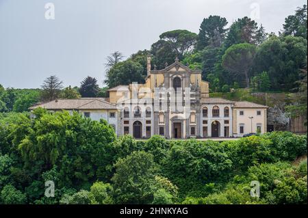 The church of Saint Theresa in the village of Caprarola, Tuscia, Lazio, Italy Stock Photo