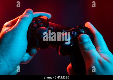 Joystick in hand 4 Stock Photo