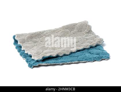 folded kitchen napkin on white background Stock Photo