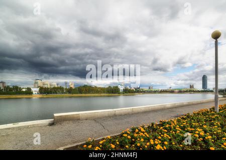Cityscape in the center of Yekaterinburg, Russia Stock Photo