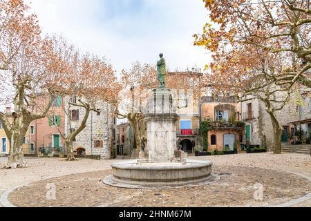 Sauve, medieval village in France, view of typical street and houses Stock Photo