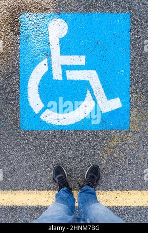 Disabled car parking symbol