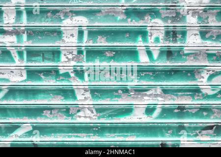 Turquoise shutter grunge Stock Photo