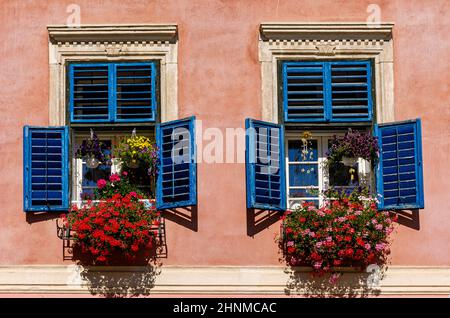a Window with open Shutter Stock Photo