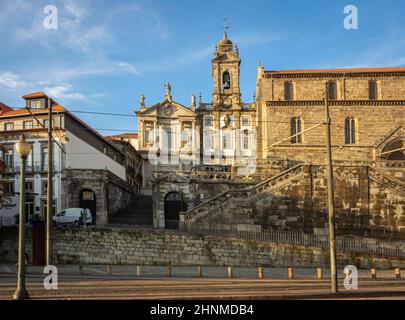 Porto, Portugal Monument Church of St Francis. Facade of 14th century ...