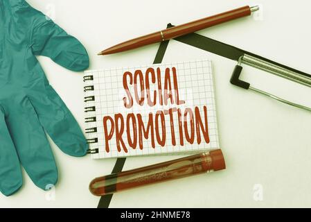 Writing displaying text Social Promotion, Business idea advancing students to the next grade to be with their peers Spreading Virus Awareness Message, Stock Photo
